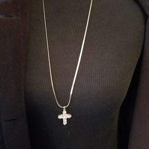 Tycoon cross pendant sterling